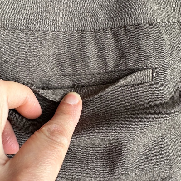 Liz Claiborne Audra Low Rise Waist Brown Straight Leg Dress Pants Sz 8P Pleated - Picture 7 of 15